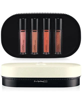 MAC Objects of Affection Nude + Coral Lipglass Lip Gloss Set Dazzle 4 X Cameo  - Image 1 of 2