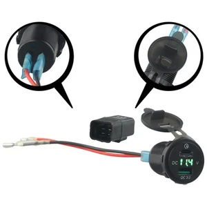 Cargador USB para moto TIPO C con relé de seguridad para motocicletas - Imagen 1 de 12
