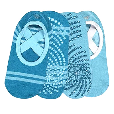 GAIAM 2-Pack Grippy Yoga Barre Athletic Socks Green Size Women's 5-10 & Mens 4-9 - Image 1 of 4