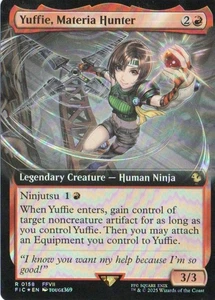 MTG FINAL FANTASY COMMANDER YUFFIE, MATERIA HUNTER EXTENDED ART RARE FOIL - Picture 1 of 1