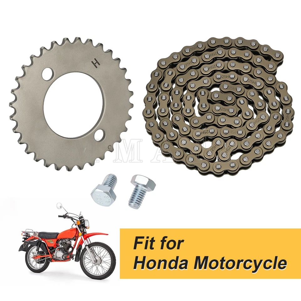 Cadena de leva de distribución y piñón y perno para Honda XL100 XL125 XL125S CT125 CB125S Foto 1 de 4