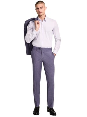 Pantalones de vestir Bar Iii para hombre ajustados 32/30 púrpura liso Foto 1 de 2