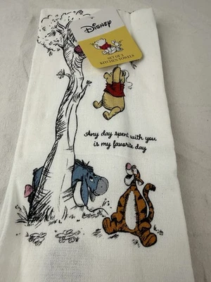 NUEVO Juego de 2 toallas de mano de cocina Disney Winnie Pooh Pooh Piglet Tigger eeyore Foto 1 de 4