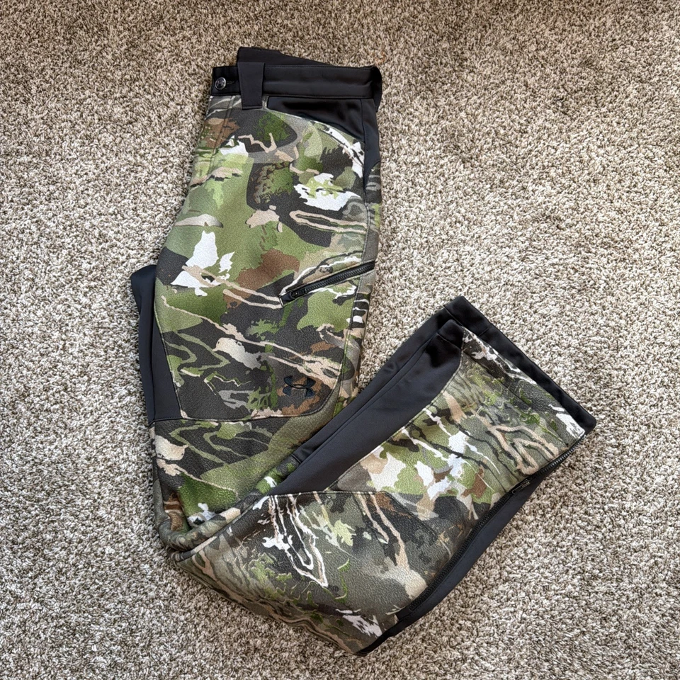 Pantalones de vellón Under Armour Stealth para hombre 30x34 caza UA Cold Gear Foto 1 de 4