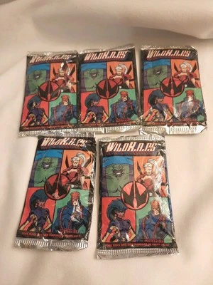 WildK.A.P.S Pogs Packs X5 Brand New In Pack 1994 Upper Deck. 4 Disc & Slammer - Изображение 1 из 4