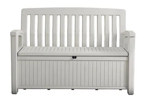Gartentruhe Keter Gartenbox weiß Auflagenbox Terrassenbox Gerätebox Garten Truhe - Bild 1 von 3