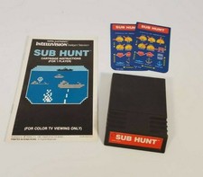 Sub Hunt for Intellivision Cart Manual and Overlays