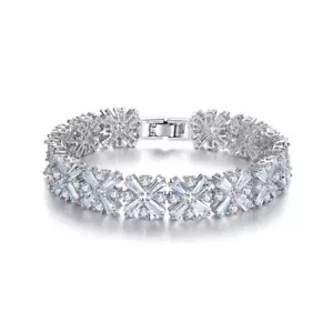 Super Twinkling Top Quality All Cubic Zirconia CZ Bangle Bracelet Wedding Party - Picture 1 of 6