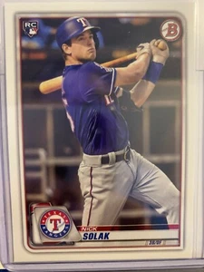 Nick Solak RC 2020 Bowman #96 TEXAS RANGERS Rookie (i220) - Picture 1 of 2