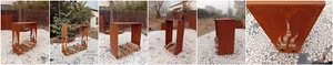 Kaminholzregal Garten Kaminholzunterstand Rost holzregal KaminholzRost Metall - Bild 1 von 20