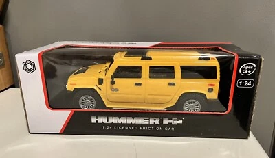 🐝 Braha-GM Hummer H2 1:24 Licensed Friction Car - Toy/Model SEALED NEW! Yellow - Image 1 of 4