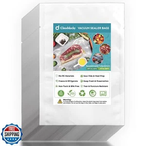 Cloudslucky Chamber Vacuum Sealer Bags,12"x14" 200 Pcs Pre-cut Chamber Machin - Picture 1 of 5