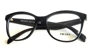 Gafas PRADA VPR 12T 1AB-101 marcos negros estuche de lentes transparentes 51-17-140 - Imagen 1 de 6