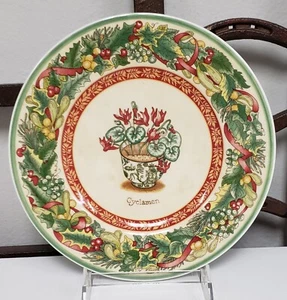 Villeroy & Boch FESTIVE MEMORIES Cyclamen Accent Salad Plate NEW Never Used - Picture 1 of 3