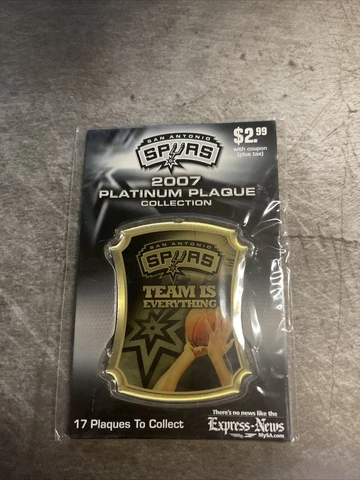 2007 San Antonio Spurs Platinum Plaque Collection NBA Team is Everything Cover