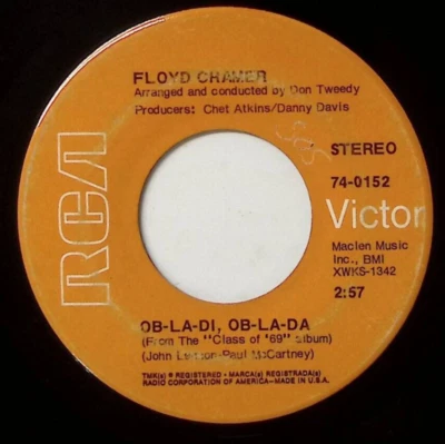 FLOYD CRAMER OB-LA-DI, OB-LA-DA/GAMES PEOPLE PLAY RCA VICTOR REC VINYL 45 57-125 - Image 1 of 3