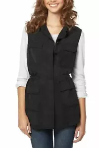 Buffalo David Bitten Lightweight Slvless Safari Vest Black Women's Sz XS-XXL NWT - Picture 1 of 3