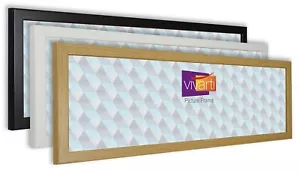 Vivarti Thin Box Panoramic Picture Photo Display Frame Black White Oak Landscape - Picture 1 of 4