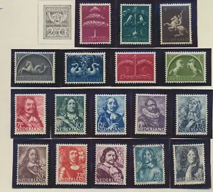 Niederlande Briefmarken Scott #245 bis 261, postfrisch, #260 & 261 sind gebraucht - Bild 1 von 1
