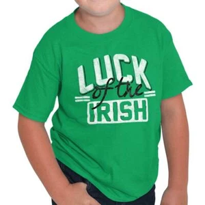 Luck Of The Irish St Patty's Paddy's Day Youth Crewneck T Shirts Boy or Girl - Picture 1 of 18