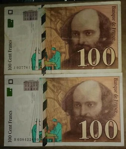  100 Cent Francs 🇫🇷France Banknote Criculated 1997 - Bild 1 von 2