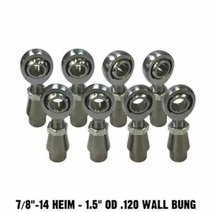 7/8" Chromoly Heim Joint 1.5" OD .120" Wall Bung 4 Link Rod End Fabrication Kit - Picture 1 of 6