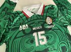 ABA SPORT Mexico 1998 LUIS HERNANDEZ #15 Jersey SMALL RETRO  Home Long Sleeve S