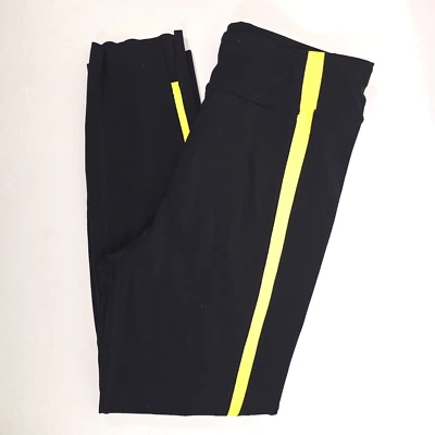 ZYIA Active Leggings Mujer 12 Negro Amarillo Rayas Ropa Activa Ligera Preppy Foto 1 de 4