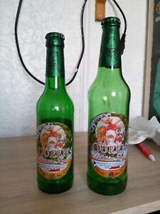 Queen Bohemian Lager Empty Beer Bottles Set of Two 500ml & 330ml