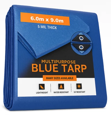 Force Pro Tarpaulin Tarp Poly Tarps Heavy Duty Camping Cover Tent UV Waterproof - image 1 of 4