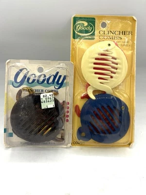 Pinza para el cabello Goody años 80 vintage nueva cubierta cola de caballo peines hechos en EE. UU. NOS Foto 1 de 4