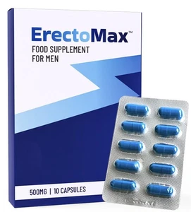 ErectoMax™ - 10 Mens Male Enhancement Herbal Blue Pills High Hard Strength - Picture 1 of 5