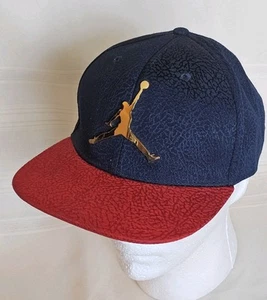 Gorra Air Jordan Azul Rojo Dorado Metal Jumpman Snapback Juvenil - Imagen 1 de 11