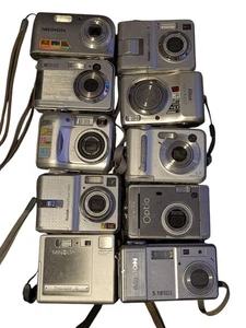 🔥 Lot de 10 appareils photo numériques compacts divers appareil photo de remplacement défectueux 🔥 - Photo 1/6