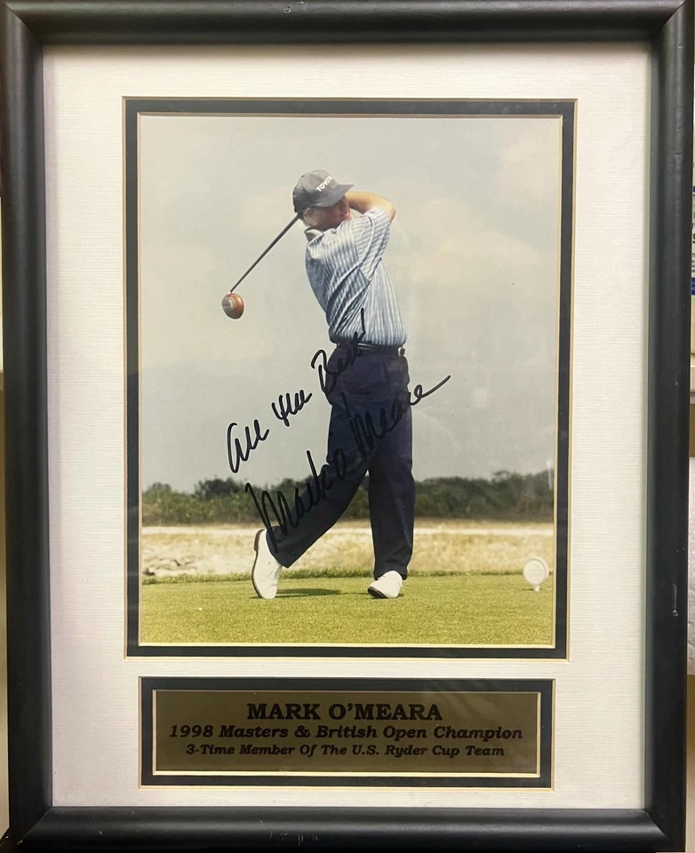 Mark O'Meara 1998 Masters and British Open Champion autographed plaque - Image 1 of 2