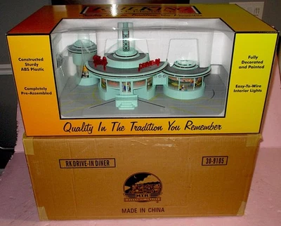 MTH 30-9105 MEL'S DRIVE-IN DINER. Animated w/Sound, Light & Music NEW IN BOX - Image 1 of 4