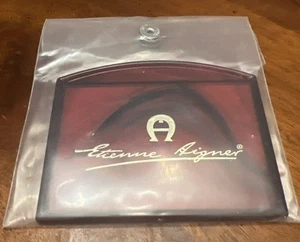 Borsa ETIENNE AIGNER bordeaux guscio tartaruga specchio a mano in custodia plastica vintage - Foto 1 di 4
