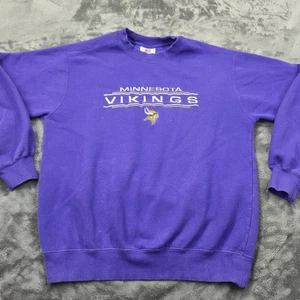 Vintage 90s Minnesota Vikings Crewneck Sweatshirt Russell Athletic Made in USA - Bild 1 von 13
