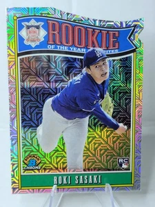 2025 Bowman Chrome Roki Sasaki Rookie of the Year Mojo Card #ROY-10 MLB Dodgers - Picture 1 of 6