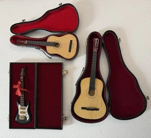 "Guitarras miniatura vintage con estuche - muestra de vendedor de 7-10""/modelo de exhibición Luthier" - Imagen 1 de 15