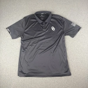 Oklahoma Sooners Colosseum OHT Support Veterans Men's Sz Large Gray Polo Shirt - Picture 1 of 12
