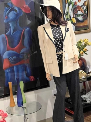 Traje Escada 3 piezas + cinturón EU 40 100% lana y seda blusa + cinturón lana/cuero Foto 1 de 4