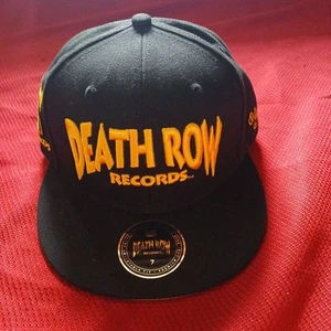 Cappello berretto Death Row Records aderente 7 coperchi neri Snoop Dogg Tupac esclusivo - Foto 1 di 10