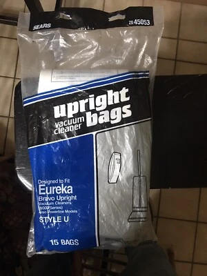 Sears/Kenmore 45053 Upright Vacuum Bags Qty 15 & Eureka Bravo Uprights Style U - Image 1 of 4