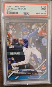 2024 Topps Now Blue Parallel /49 Kevin Alcantara 756 RC PSA 9 Mint Call-Up #756 - Picture 1 of 2