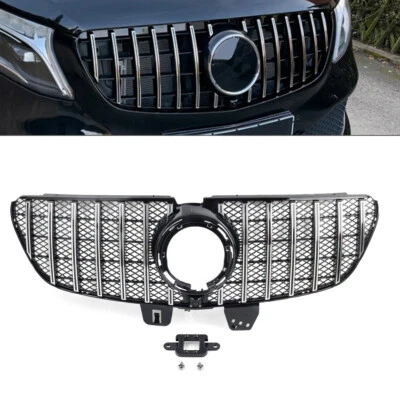 GTR Style Front Bumper Radiator Hood Grille For Benz V Class W447 V260 2021+ - Image 1 of 4