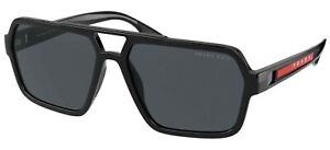 PRADA LINEA ROSSA SPS01X Black/Grey 59/16/145 men's Polarized Sunglasses