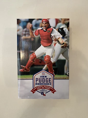 Ivan PUDGE RODRIGUEZ HOF 2017 Texas Rangers "Hall-of-Fame" SGA Bobblehead New Cover