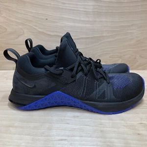 Nike Metcon Flyknit 3 Size 8 Mens Black Blue Cross Training Shoes - Picture 1 of 12