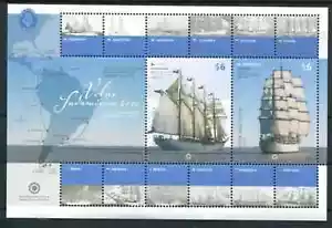 Argentina 2010 Sailboat Regatta South America Map Unique Selective Varnish MS - Picture 1 of 3